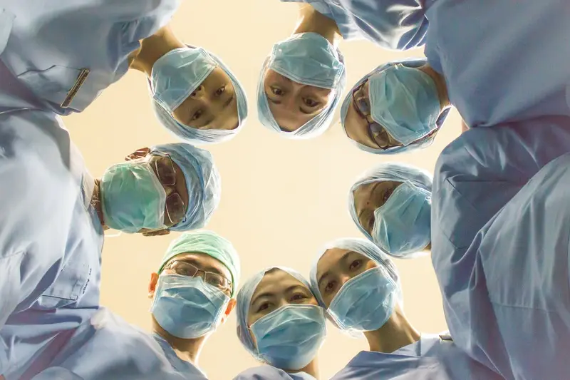 Dr Anga's surgical team in the operating theatre
